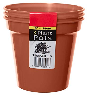 ACCURATE Garden Pot (Set of 3) Ideal for cultivation of cuttings or pricking out-Terracotta COLOUR- Size (6INCH/15CM) (1)