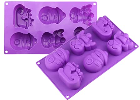 Home Ceramic Bakeware,Ceramic Oven Dish, Serving Dish,Silicone Cake Mold,Christmas Style Silicone Mold Muffin Cupcake Baking Pan Cake Mould Make Perfect Cupcake for Children Safe and Easy-to-Clean Tra