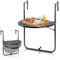 Tysobes Balkontisch klappbar Hängetisch, Balkonhängetisch klappbar mit 3-Fach höhenverstellbarer, Balkontisch zum Einhängen, Wetterfest Hängetisch Klapptisch BxT: 62 x 40 cm, Schwarz Rattan-Optik