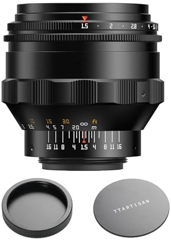 TTArtisan 75mm F1.5 Swirly Bokeh Full Frame Camera Lens for M42 Cameras
