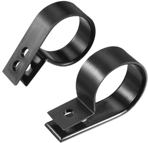 TA-VIGOR 20Pcs Nylon R-Type Cable Clamp Clips, 21-25mm Plastic Cable Clamp Assortment Kit Fastener, Plastic Wire Clamp Clips for Electrical Cable Wire Conduit Cable Management, Black