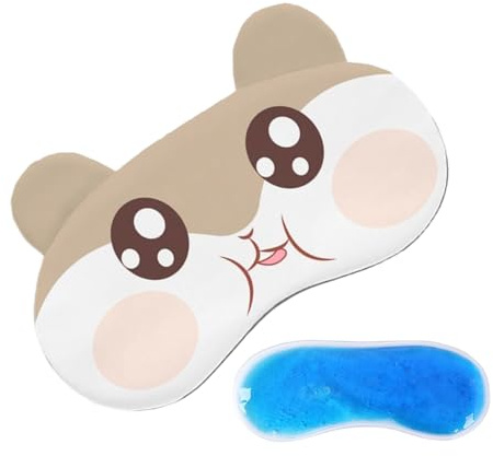 Máscaras para los Ojos Lindos para el Sueño | Máscaras de Noche Ocultantes con Gel | Máscara de Noche para,Para el Viaje en Avión Siesta Relajación y Descanso