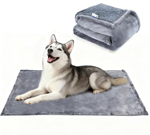 Nobleza Manta Impermeable para Mascotas, Suave y Mullida, para Interior y Exterior, Lavable a Máquina, Gris, 127 * 152cm (XL)