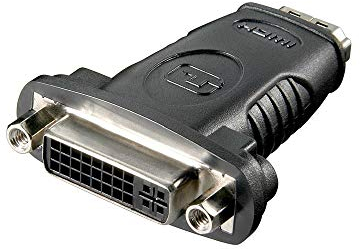 Goobay 60752 Adattatore HDMI/DVI-D, Placcato Nickel, Nero