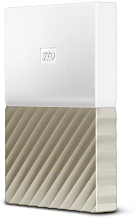 Western Digital My Passport Ultra Disco duro externo de 1 TB - Blanco / Oro