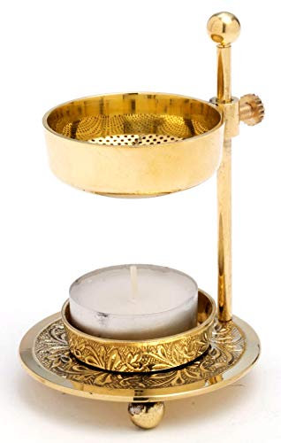 Esoterik-Versand Räucherstövchen aus Messing, zum Verräuchern von Kräutern und Harzen