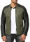 Redbridge Bikerjacke im Materialmix Baumwolle und Kunstleder – mit Stehkragen, Reißverschlüssen & gesteppter Optik Khaki 3XL