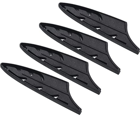 PATIKIL Plastik Sicherheit Messer Abdeckung Hülsen für 3.5 Gemüsemesser 4 Pack Messer Kantenschutz Klingenschutz Universal Messerscheide für Küche Schwarz