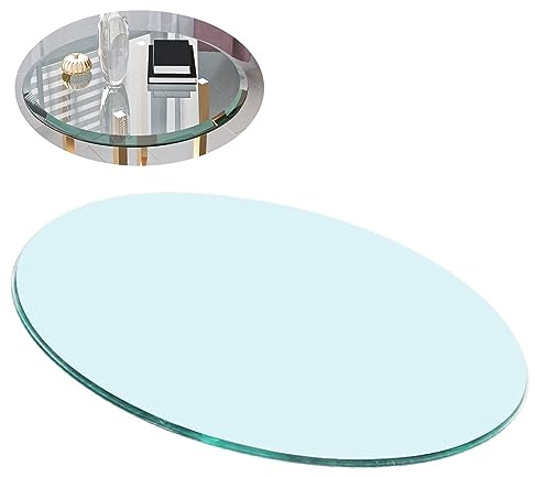Cristales A Medida, Tablero Superficie Redonda De Mesa, Vidrio Templado, para Mesa De Comedor De Cristal, 35CM 48CM 60CM 85CM 100CM, para Mesa De Centro, Fácil De Limpiar