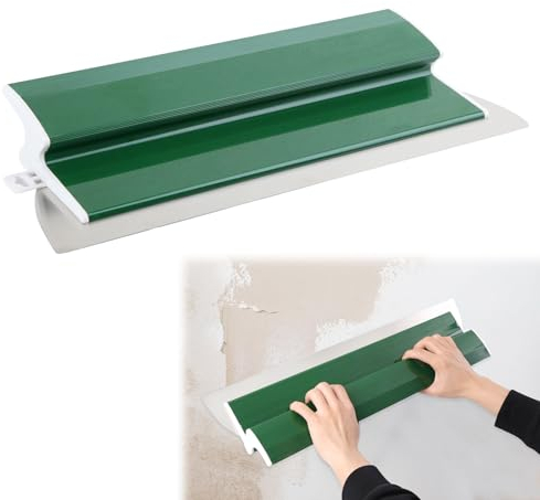 Vegena Flächenspachtel 400mm Mit Handlichem Griff, Fassadenspachtel, Dekorspachtel Spachtel Werkzeug 0,35 mm Edelstahlklinge Gipserspachtel Zum Verputzen Von Wänden & Decken Für Trockenbau