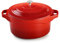 Pradel Excellence - PCUI003003 - Runder Schmortopf Magma aus Aluminiumguss Ø28cm - Antihaftbeschichtung in Steinoptik - 2 Hitzeschutz-Griffe - Alle Herdarten