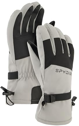 Spyder Guantes de Nieve aislados de Invierno para Hombre, Peltre, Talla M