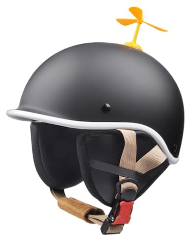 Casco De Moto Abierto para Niños, Homologado Según La Norma ECE 22.06, Casco De Moto Infantil para Niños De 3 A 12 Años E,48-53cm