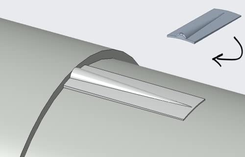 Curtain Rod Joint Ramp (10 Pieces, Blue Circle is the Backing Film, not Part of the Final ramp)