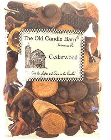 Old Candle Barn Cedarwood Potpourri 4 Cup Bag - Perfect Country House Decoration or Bowl Filler - Beautiful Clean Crisp Scent