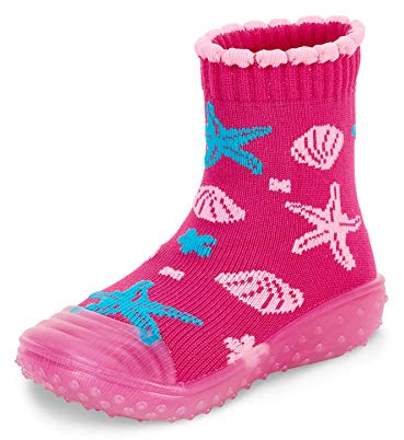 Sterntaler Baby - Mädchen Adventure-Socks, Socke mit Gummisohle, Wasserschuh, Größe: 23/24, Magenta