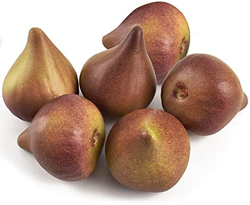 Luckforest 6pcs Artificial Fig Lifelike Simulation Fig Fake Fruit for Home Kitchen Cabinet Decoration Photography Props Table Decoration