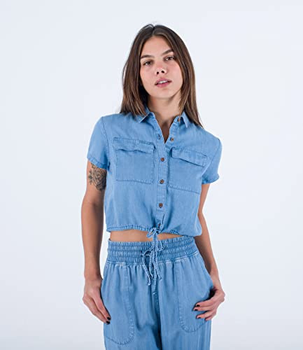 Hurley Camiseta Mangas Cortas Mujer - Oceancare Chambray