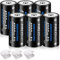 Palowextra Premium Rechargeable C Batteries 6 Pack High Capacity 4000mAh 1.2v NiMH Batteries (C Size Battery)