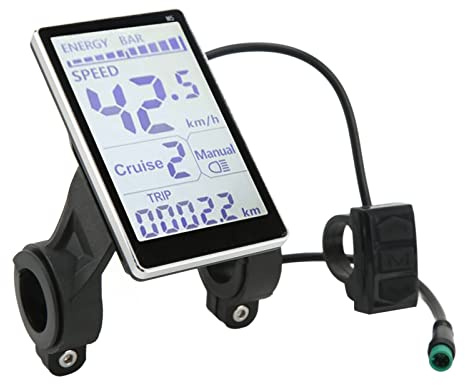 Computer da bicicletta, impermeabile LCD display bicicletta tachimetro e contachilometri, 5pin 24V 36V 48V 60V ciclismo computer MTB Tracker, per 31,8, 22,2mm biciclette elettriche
