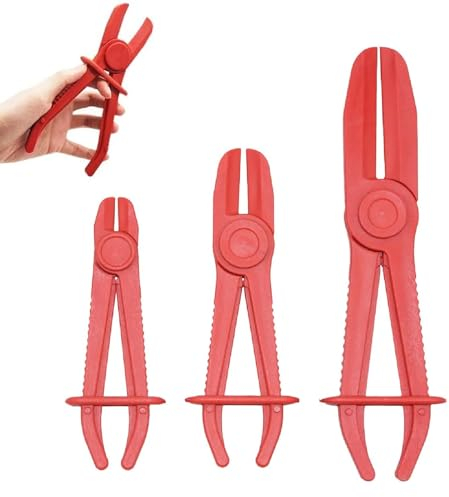 Pinze per Fascette Stringitubo,Pinze per Tubi Flessibili,Pinza del Dell'Acqua,di Raffreddamento Per Flessibili Carburante Tubi Freno (Rosso)