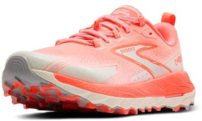 BROOKS Damen Cascadia 18 Sneaker, Glut/Blaue Wäsche/Flamme, 38.5 EU
