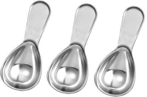 3-Stücke Esslöffel Kaffee Scoop Edelstahl Kaffee Scoops kurzer Griff Esslöffel Messlöffel für Kaffee, Milchpulver, Fruchtpulver, Weihnachtsküche Geschenke (30ml)