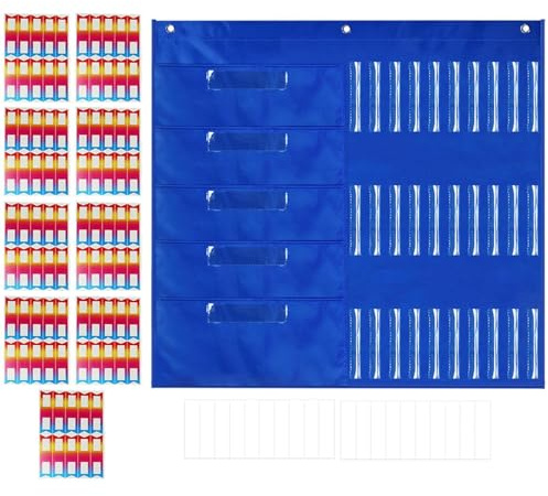 Opilroyn de estacionamiento para lápiz - Organizador de Tarjetas Almacenamiento de Bolsillo Duradero y Colgante | Lápices Bolígrafos Papelería de Tarea, Tabla de Tela Impermeable para Profesores