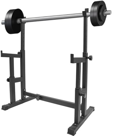 Squat Rack Hantelställ, justerbart hantelställ för skivstång, multifunktionell skivstång som kan belastas upp till 250 kg, träningsutrustning för hemmet, gym
