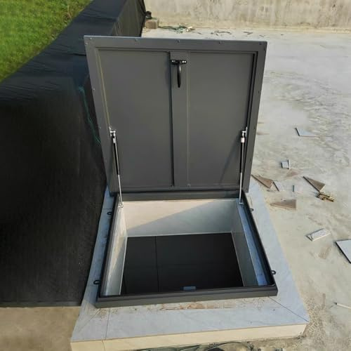 Vibeo Roof Hatch Rooftop Maintenance Hatch 16x16 20x20 22x20 24x20 26x22 34x34 40x40 Inch, Heavy Duty Rainproof Roof Skylight, Home Emergency Access Door(26x22in/66x56cm)