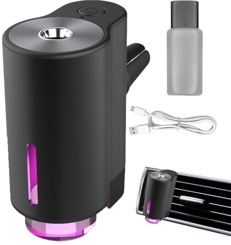 Ambientador Inteligente para Coche, ambientador inteligente para coche con perfumes, para salida de aire de coche con clip ajustable, Spray de aromaterapia Car Ambiance pa