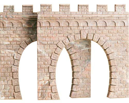 Auhagen 43608.0 - Tunnelportale eingleisig, 92 x 92 mm, bunt