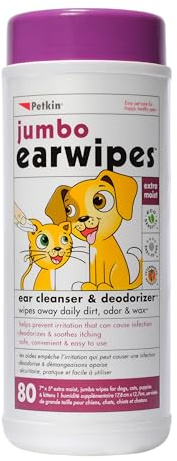 Petkin Jumbo Ear Wipes