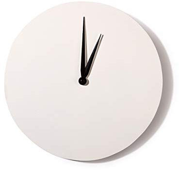 Artemio 14001239 Wanduhr für Dekoration, rund, 30 cm, weiß