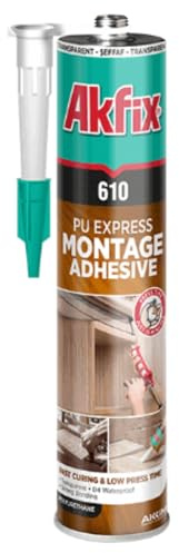 Akfix 610 PU Express transparent monteringslim limpatron 380 g