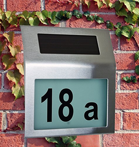 Solar-Hausnummer mit 2 LEDs