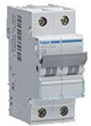 disjoncteur hager - 2 pôles - 10a - 6ka - courbe c - vis / vis