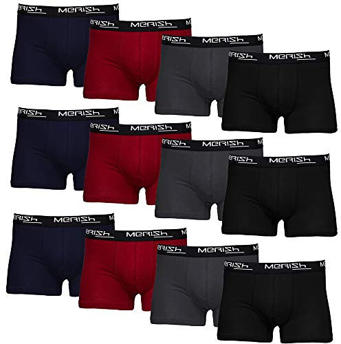 MERISH Boxershorts Men Herren 12er Pack Unterwäsche Unterhosen Männer Retroshorts 213b M