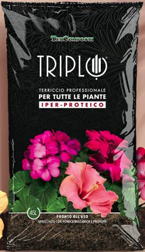 TERCOMPOSTI TRIPLO IPER-PROTEICO TERRICCIO TERRA SUBSTRATO 45 LT PROTEINE