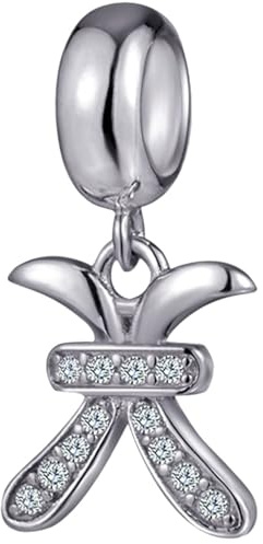 Pisces Zodiac Star Sign Charms fit Pandora St Patrick's Bracelet - 925 Sterling Silver Necklace Pendant, 12 Horoscope CZ Beads, Gift for Bride/Wedding/Februery/March Birthday