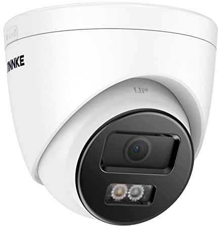 ANNKE Telecamera di sorveglianza IP PoE da 12 MP, per esterni, con riconoscimento personale e veicolo, visione dei colori, H.265+, IP67, 24/7, slot per schede SD fino a 512 G (conchiglia)