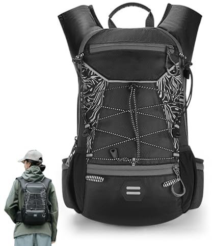Tioheam Motorcycle Backpacks For Men - 16L Travel Day Backpack - Multifunctional Breathable Hiking Backpacks, Reflective Climbing Backpack For Women Men Outdoor Activities