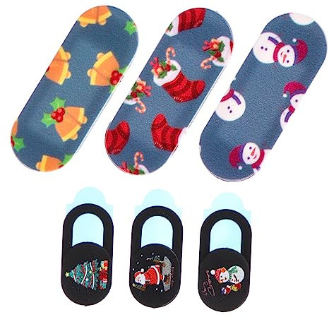jojofuny 6pcs Christmas Cover Slide Webcam Laptop Slide Webcam Slider for Laptop and Phone