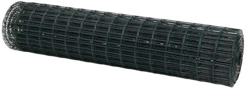 vidaXL Eurogärdsel 1,2 x 10 m PVC-belagt järn Grön