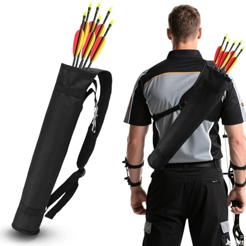 YYWEi Carquois pour flèches de tir à l'arc Quiver, dos et hanche, support carquois pour compound recourbe, pratique cible, chasse