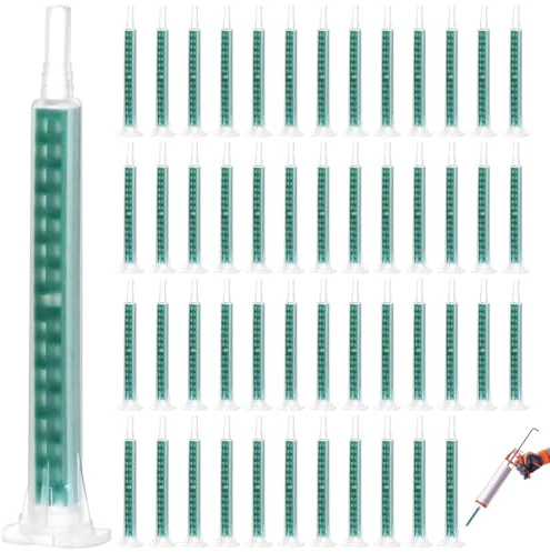 50 ugelli per miscelatori statici per miscelatori 2 K, ugello di miscelazione statica 1:1, colla in plastica AB, tubo di miscelazione in resina epossidica, ugello statico per pistola di colla da 2 K