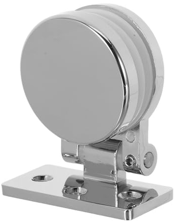 ANDRESLAD Cerniera per Porte Doccia in Vetro 180° Pivotante in Lega di Zinco Set 2 Pezzi Morsetto Rotondo Grande Ferramenta Stabile per Box Doccia e Porte Bagno Apertura Regolare e