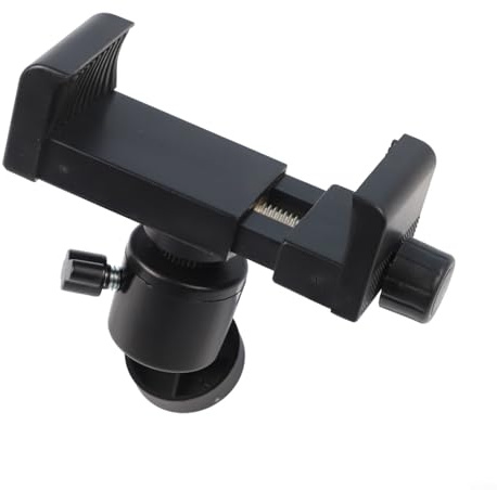 Soporte de montaje de cámara ajustable, construcción de plástico y acero, para cámaras de seguridad del hogar, diseño de inclinación y giro, montaje en pared o escritorio sin perforaciones, uso en