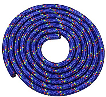 HAEST - Springseil ohne Griff für Kinder & Erwachsene, Gymnastikseil verstellbar, 3-Meter, ideal für Schule & Freizeit, Blau