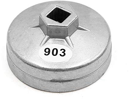 sourcing map 14 Flöten 75mm Ölfilterschlüssel Ölfilterkappen Satz Metall Ölfilter-Werkzeug Silber